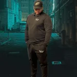 NEP Black LV Zip Up Set